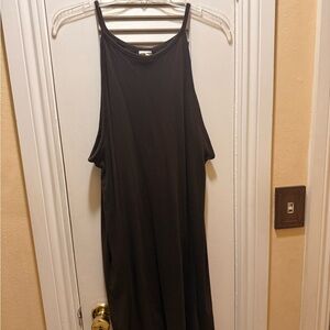 H&M Dark Brown Sleeveless Casual Dress